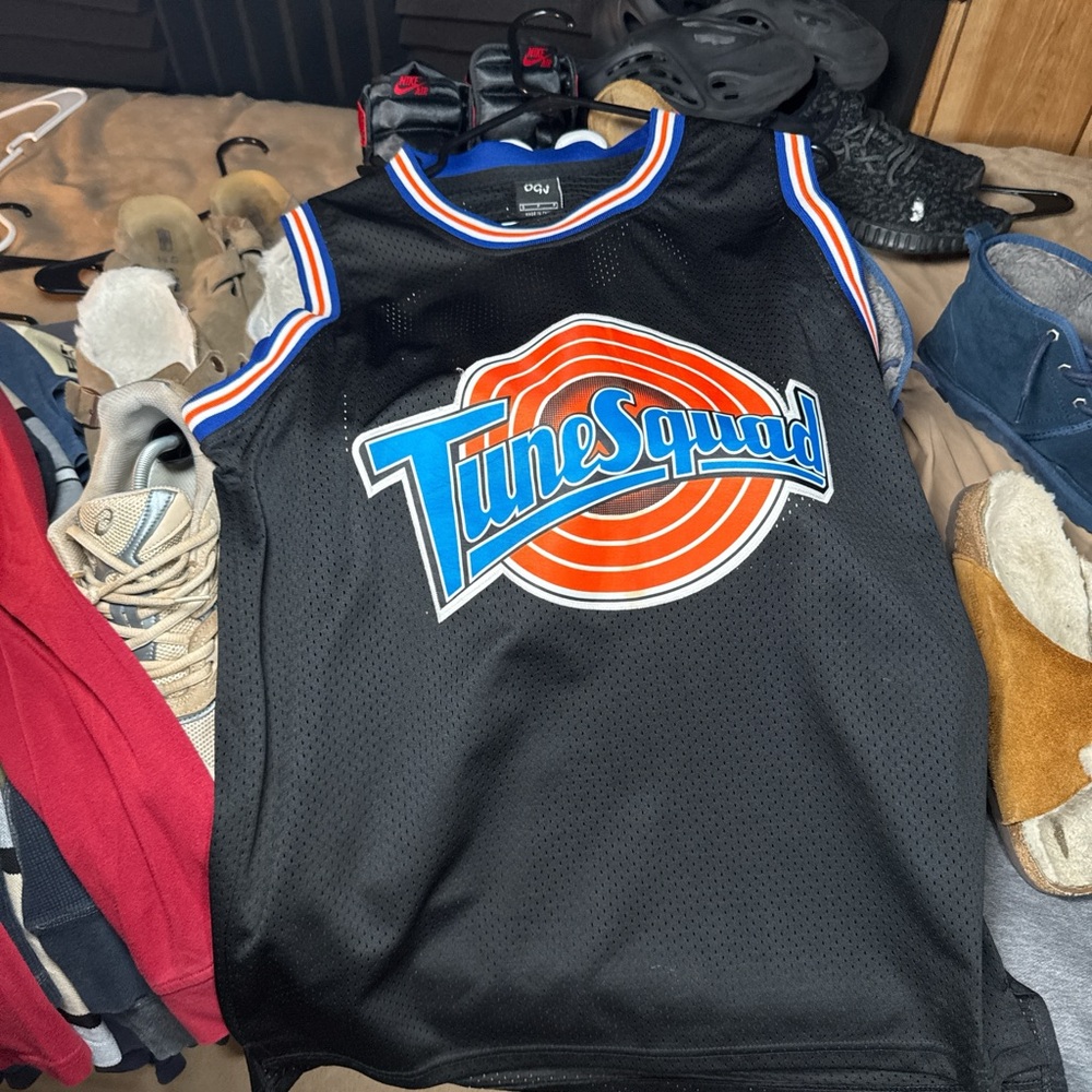 Tune Squad Black Basketball Jersey